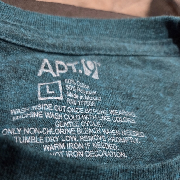 Lot Of 3 Men's Short Sleeve Tees in Charcoal Black and Turquoise Size L - Picture 5 of 10